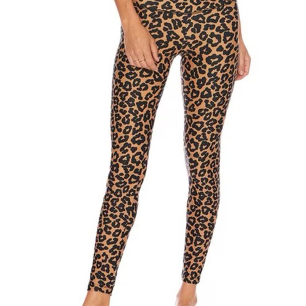 Beach Riot Brown and Black Leopard Print Leggings